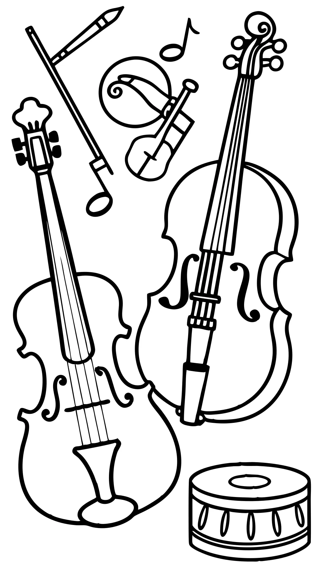 coloring pages of instruments